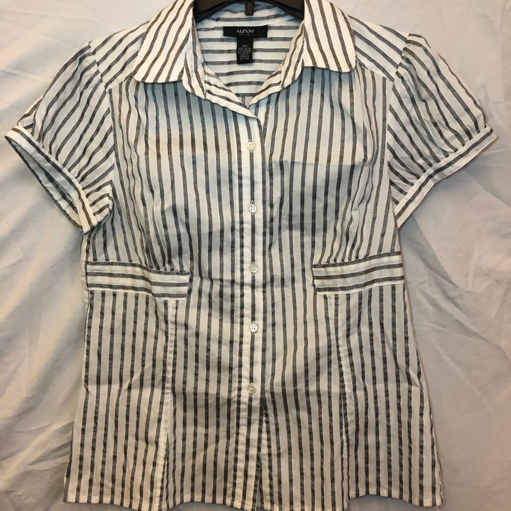 10P Alfani Striped Button-Up Shirt